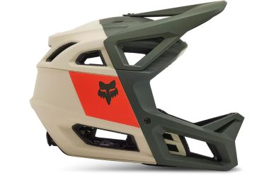 Fox Racing Proframe RS Full Face Helm Dunkel Grün Beige